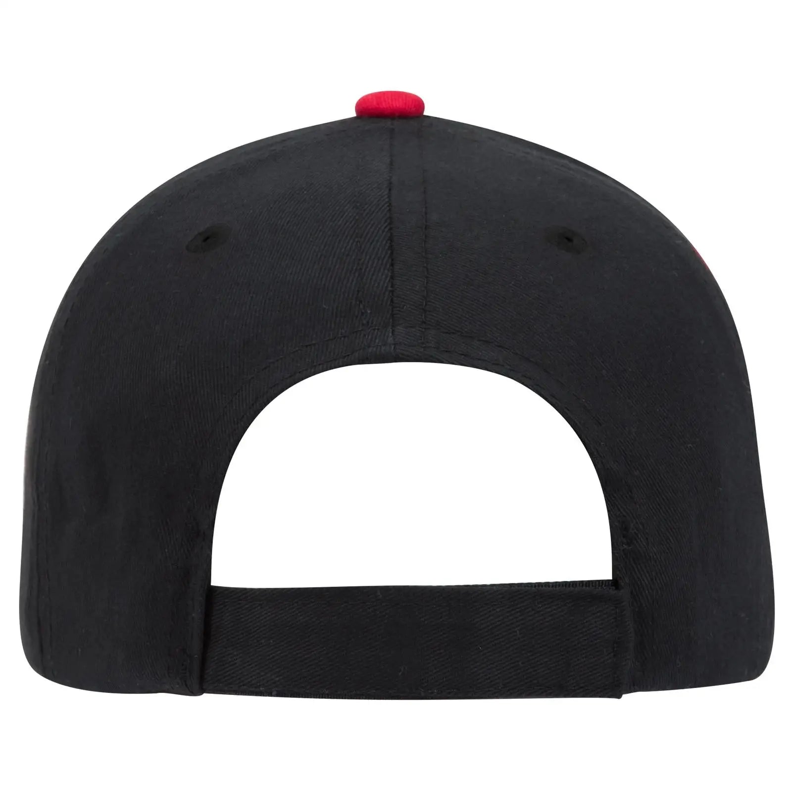 OTTO 19-701 6 Panel Low Profile Baseball Cap - Blk/Red/Wht - Blk/Red/Wht / 6 1/2’’ - 7 5/8’’