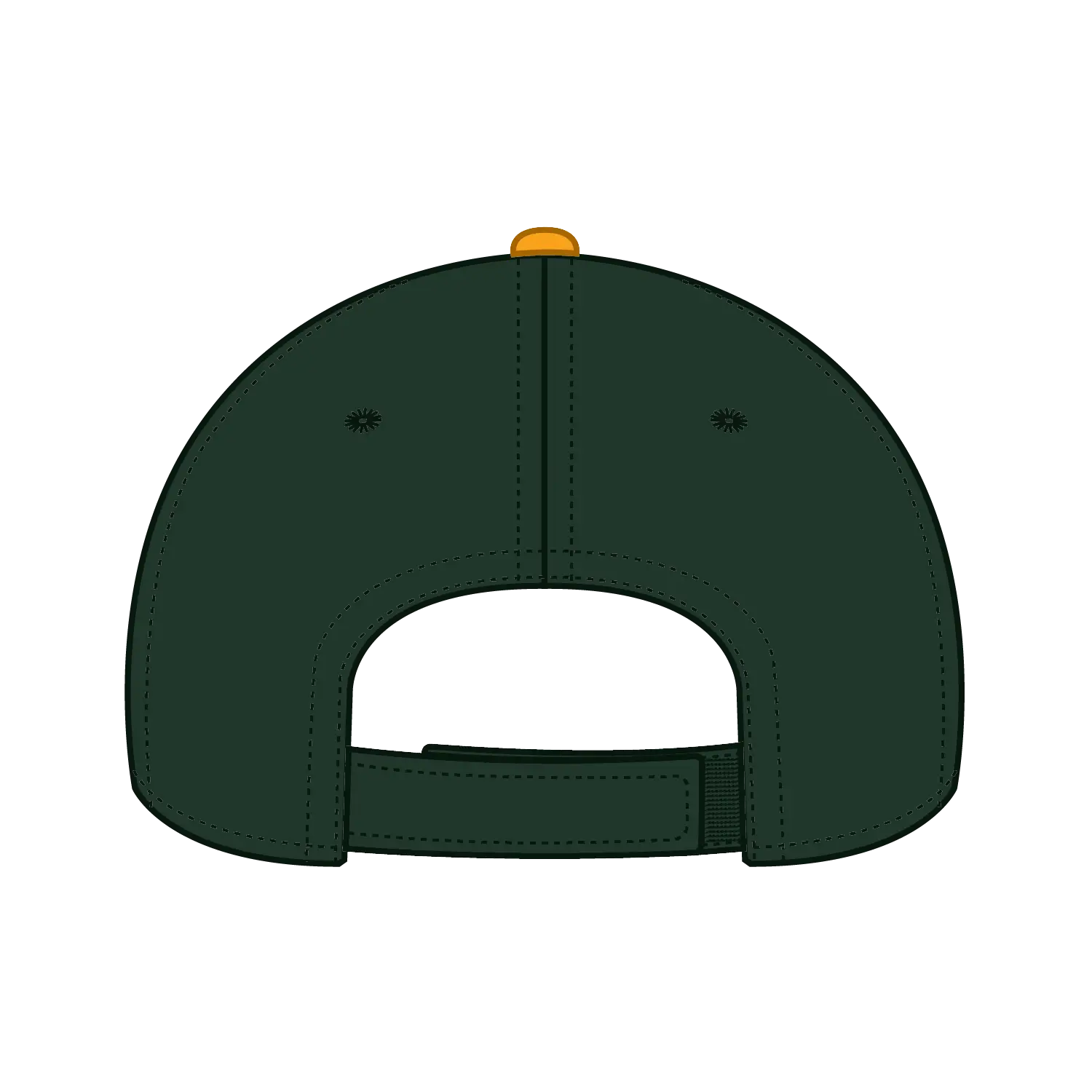 OTTO 19-701 6 Panel Low Profile Baseball Cap - Dk.Grn/Gld/Wht - Dk.Grn/Gld/Wht / 6 1/2’’ - 7 5/8’’