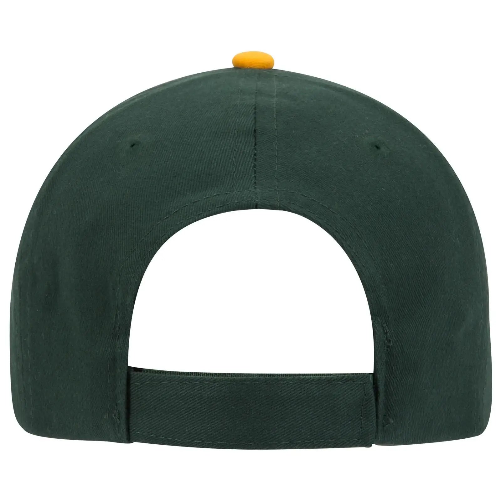 OTTO 19-701 6 Panel Low Profile Baseball Cap - Dk.Grn/Gld/Wht - Dk.Grn/Gld/Wht / 6 1/2’’ - 7 5/8’’