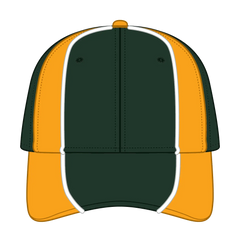 OTTO 19-701 6 Panel Low Profile Baseball Cap - Dk.Grn/Gld/Wht - Dk.Grn/Gld/Wht / 6 1/2’’ - 7 5/8’’