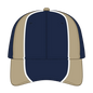 OTTO 19-701 6 Panel Low Profile Baseball Cap - Nvy/Kha/Wht - Nvy/Kha/Wht / 6 1/2’’ - 7 5/8’’