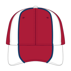 OTTO 19-701 6 Panel Low Profile Baseball Cap - Red/Wht/Ryl - Red/Wht/Ryl / 6 1/2’’ - 7 5/8’’