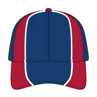 OTTO 19-701 6 Panel Low Profile Baseball Cap - Ryl/Red/Wht - Ryl/Red/Wht / 6 1/2’’ - 7 5/8’’