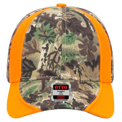 OTTO 19-701 Camouflage 6 Panel Low Profile Baseball Cap - Lt.Lod/Brn/Kly/N.Org - Lt.Lod/Brn/Kly/N.Org / 6 1/2’’ - 7