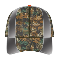 OTTO 19-701 Camouflage 6 Panel Low Profile Baseball Cap - Lt.Lod/Brn/Kly/N.Org - Lt.Lod/Brn/Kly/N.Org / 6 1/2’’ - 7