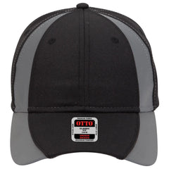 OTTO 19-701 Neon 6 Panel Low Profile Baseball Cap - Blk/Ref.Gry - Blk/Ref.Gry / 6 1/2’’ - 7 5/8’’