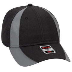 OTTO 19-701 Neon 6 Panel Low Profile Baseball Cap - Blk/Ref.Gry - Blk/Ref.Gry / 6 1/2’’ - 7 5/8’’