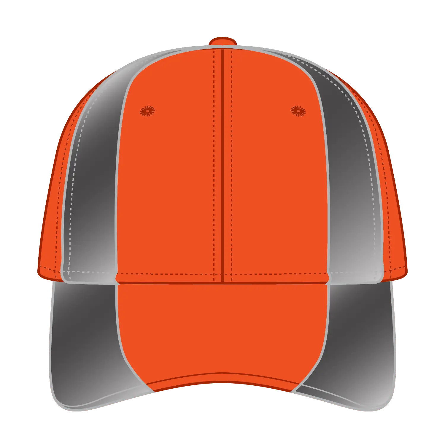 OTTO 19-701 Neon 6 Panel Low Profile Baseball Cap - N.Org/Ref.Gry - N.Org/Ref.Gry / 6 1/2’’ - 7 5/8’’