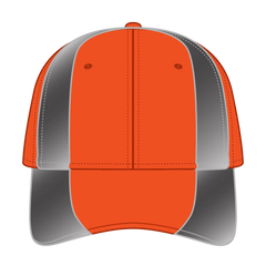 OTTO 19-701 Neon 6 Panel Low Profile Baseball Cap - N.Org/Ref.Gry - N.Org/Ref.Gry / 6 1/2’’ - 7 5/8’’