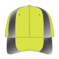 OTTO 19-701 Neon 6 Panel Low Profile Baseball Cap - N.Yel/Ref.Gry - N.Yel/Ref.Gry / 6 1/2’’ - 7 5/8’’