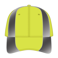 OTTO 19-701 Neon 6 Panel Low Profile Baseball Cap - N.Yel/Ref.Gry - N.Yel/Ref.Gry / 6 1/2’’ - 7 5/8’’