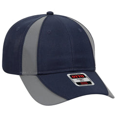 OTTO 19-701 Neon 6 Panel Low Profile Baseball Cap - Nvy/Ref.Gry - Nvy/Ref.Gry / 6 1/2’’ - 7 5/8’’