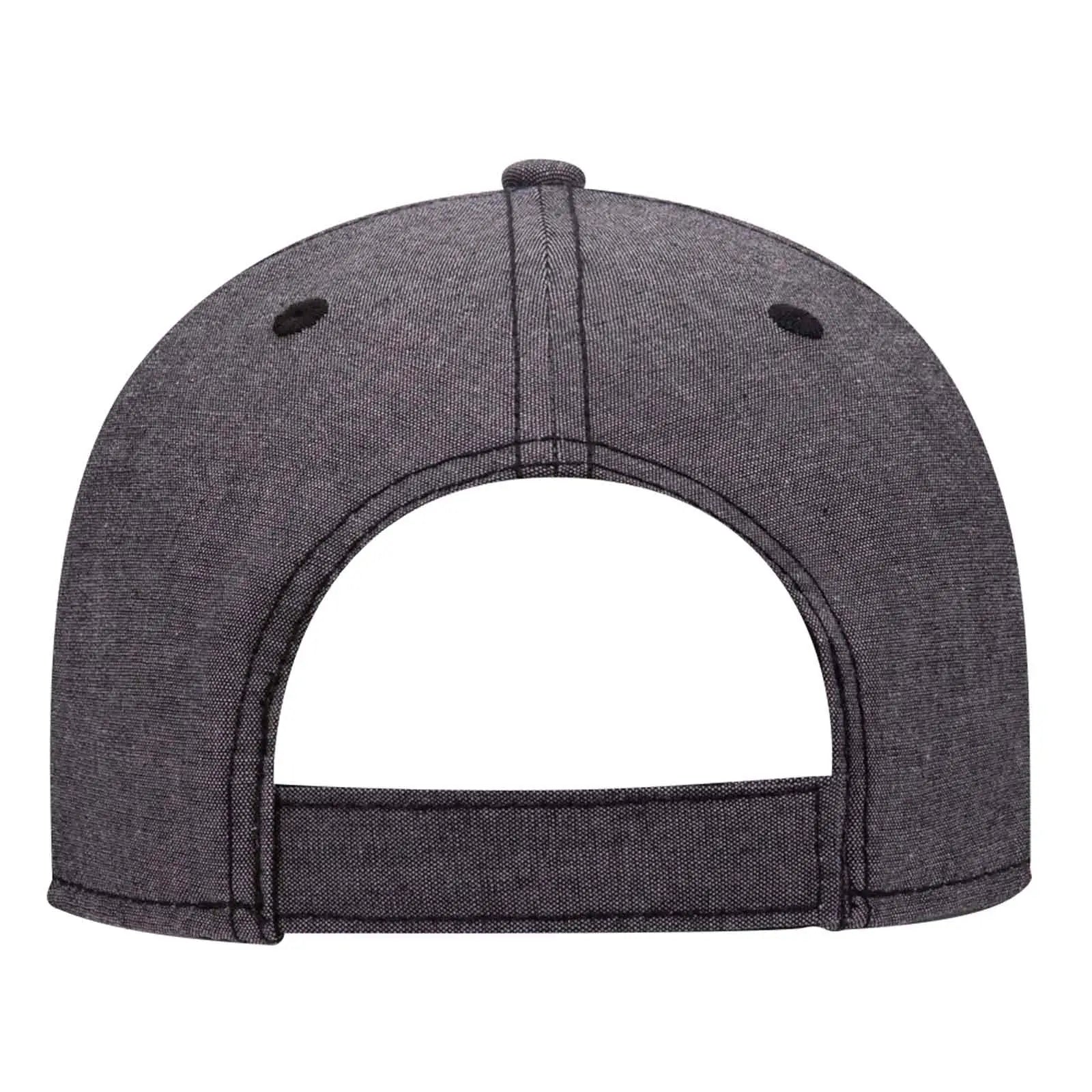 OTTO 19-768 6 Panel Low Profile Baseball Cap - Black - Black / 6 1/2’’ - 7 5/8’’