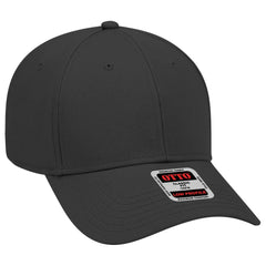 OTTO 19-768 6 Panel Low Profile Baseball Cap - Black - Black / 6 1/2’’ - 7 5/8’’