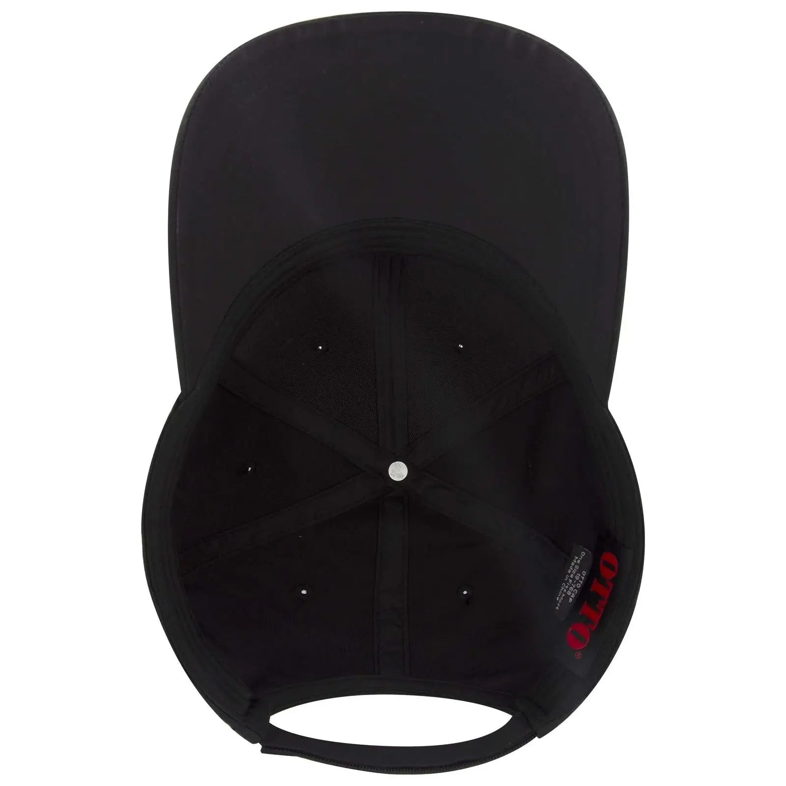 OTTO 19-768 6 Panel Low Profile Baseball Cap - Black - Black / 6 1/2’’ - 7 5/8’’