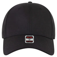 OTTO 19-768 6 Panel Low Profile Baseball Cap - Black - Black / 6 1/2’’ - 7 5/8’’