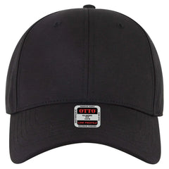 OTTO 19-768 6 Panel Low Profile Baseball Cap - Black - Black / 6 1/2’’ - 7 5/8’’