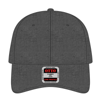 OTTO 19-768 6 Panel Low Profile Baseball Cap - Black - Black / 6 1/2’’ - 7 5/8’’