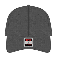 OTTO 19-768 6 Panel Low Profile Baseball Cap - Black - Black / 6 1/2’’ - 7 5/8’’