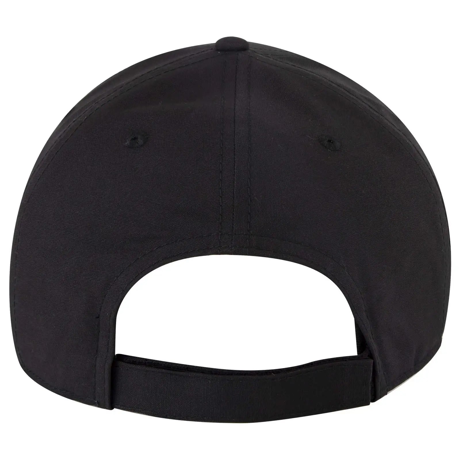 OTTO 19-768 6 Panel Low Profile Baseball Cap - Black - Black / 6 1/2’’ - 7 5/8’’