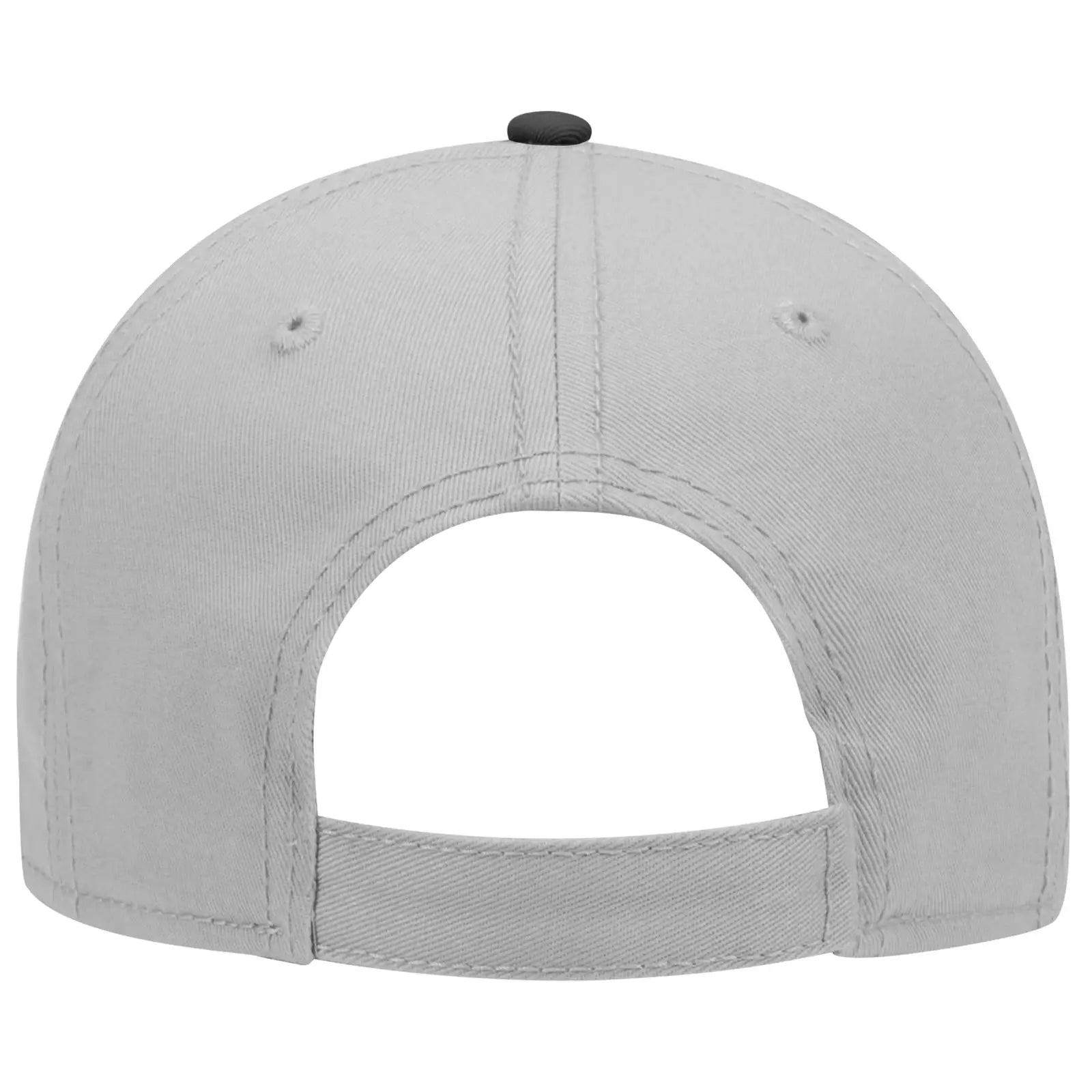 OTTO 19-768 6 Panel Low Profile Baseball Cap - Blk/Gry/Gry - Blk/Gry/Gry / 6 1/2’’ - 7 5/8’’