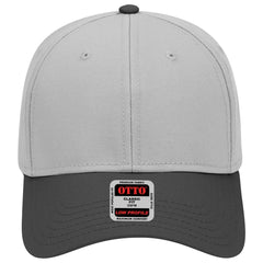 OTTO 19-768 6 Panel Low Profile Baseball Cap - Blk/Gry/Gry - Blk/Gry/Gry / 6 1/2’’ - 7 5/8’’