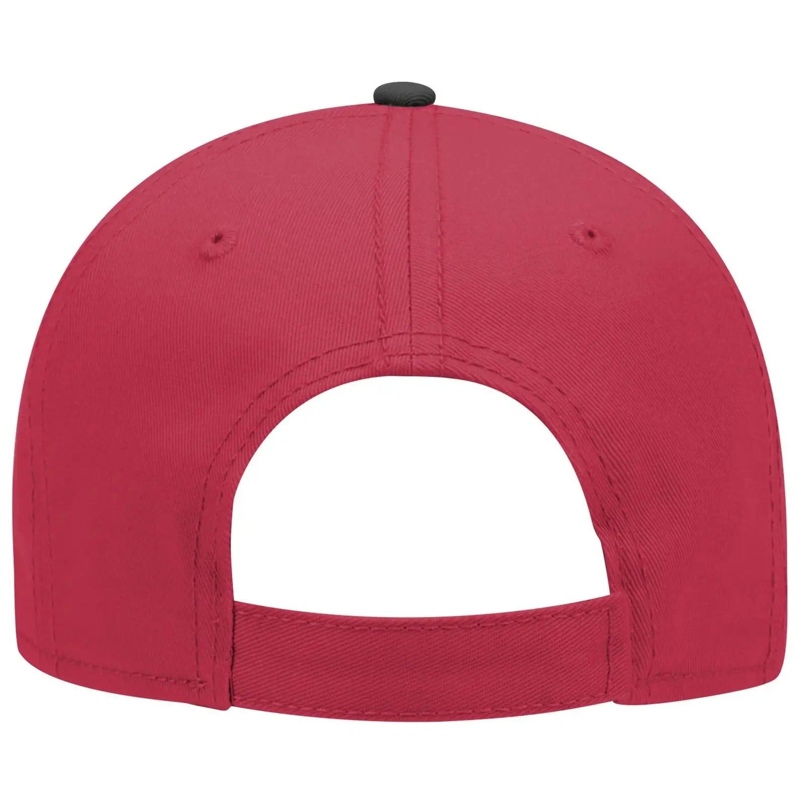 OTTO 19-768 6 Panel Low Profile Baseball Cap - Blk/Red/Red - Blk/Red/Red / 6 1/2’’ - 7 5/8’’