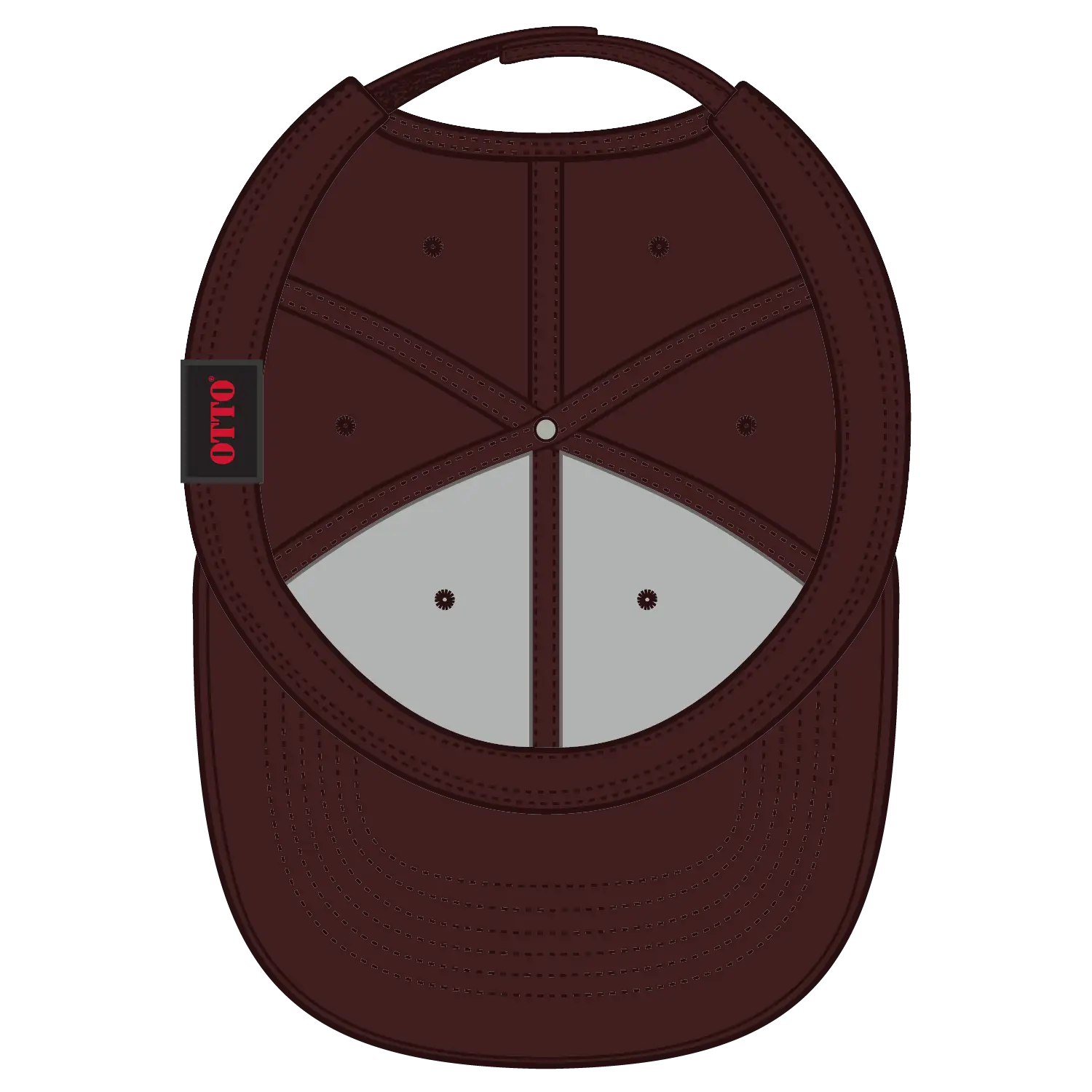 OTTO 19-768 6 Panel Low Profile Baseball Cap - Brown - Brown / 6 1/2’’ - 7 5/8’’