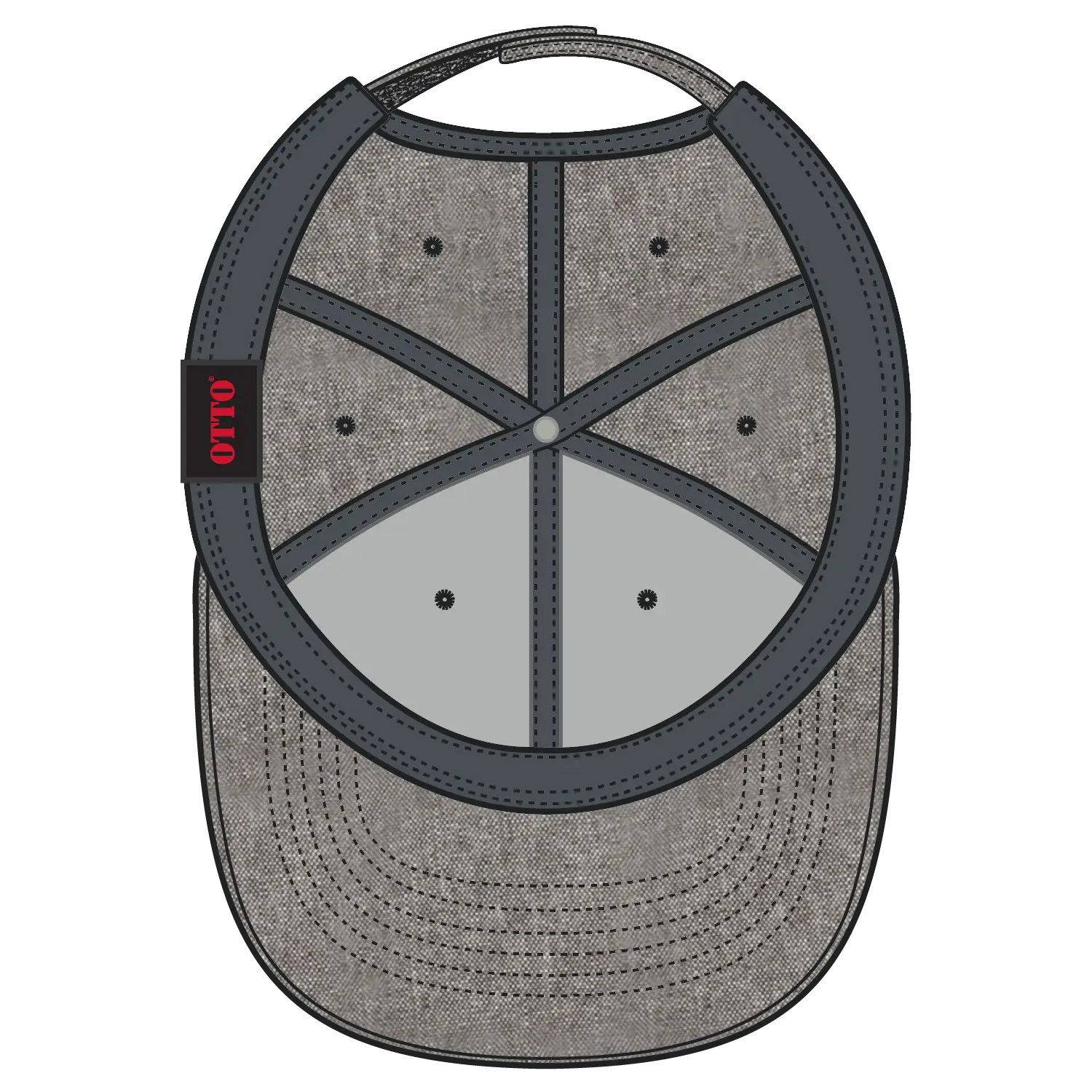 OTTO 19-768 6 Panel Low Profile Baseball Cap - Char. Gray - Char. Gray / 6 1/2’’ - 7 5/8’’