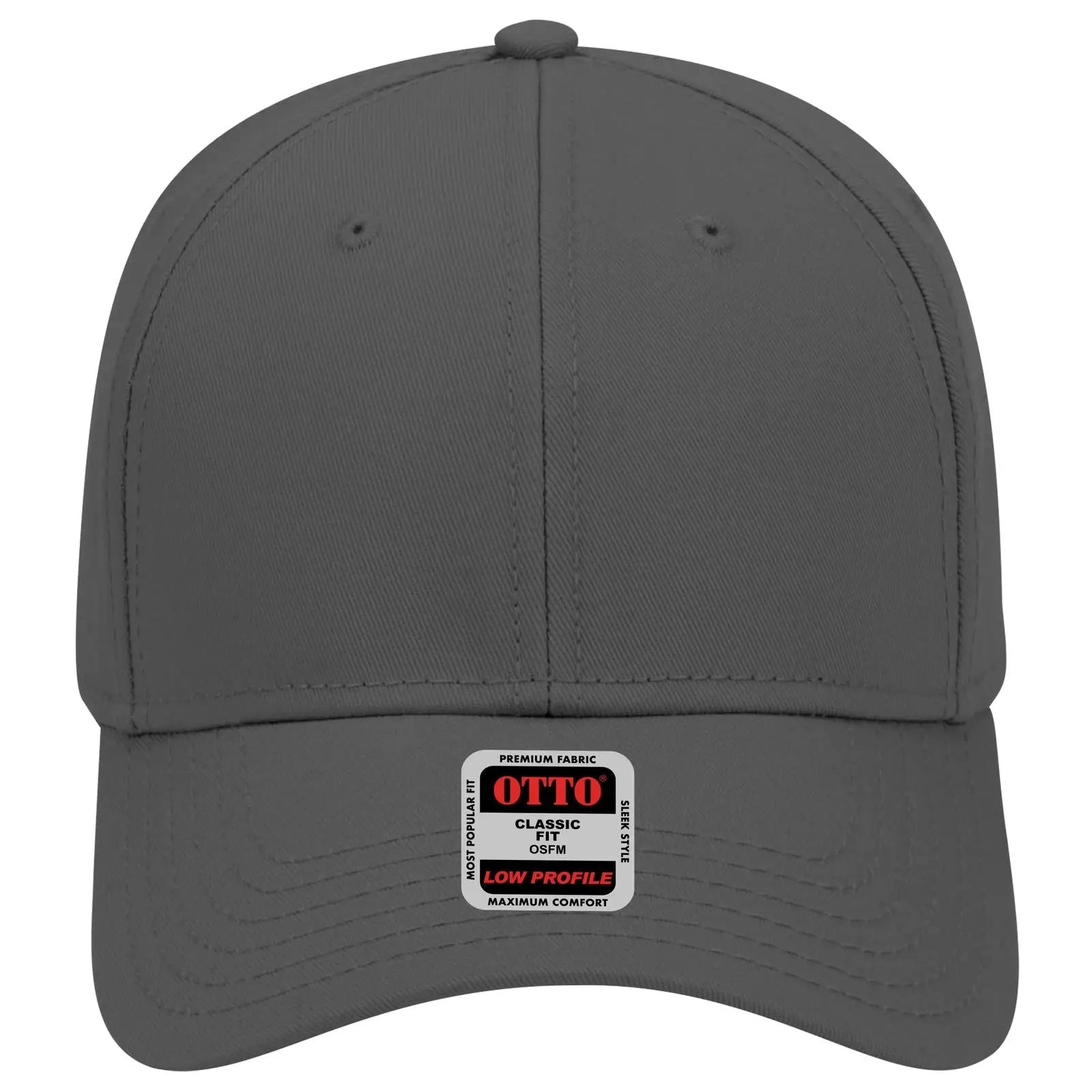 OTTO 19-768 6 Panel Low Profile Baseball Cap - Char. Gray - Char. Gray / 6 1/2’’ - 7 5/8’’