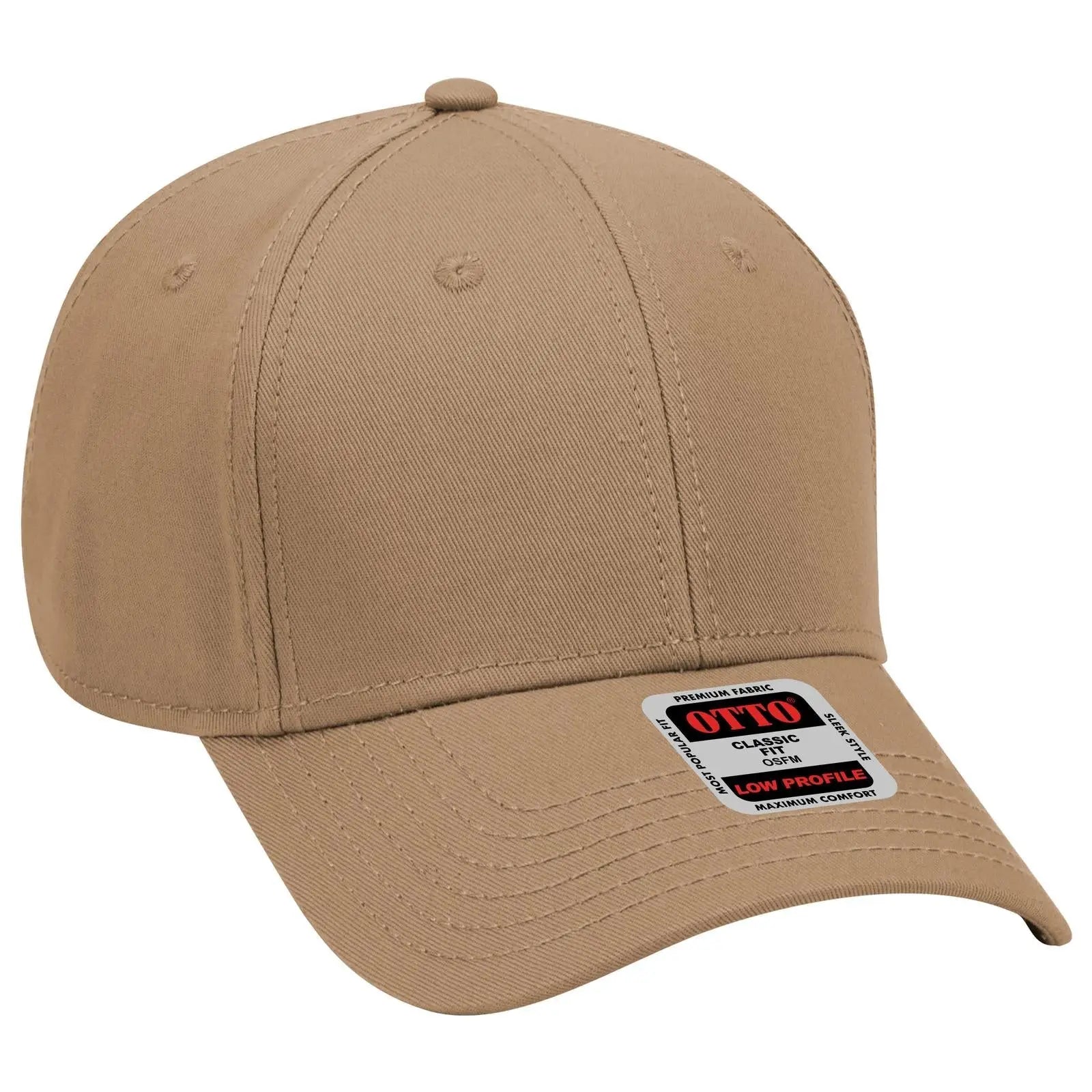 OTTO 19-768 6 Panel Low Profile Baseball Cap - Coyote Brown - Coyote Brown / 6 1/2’’ - 7 5/8’’