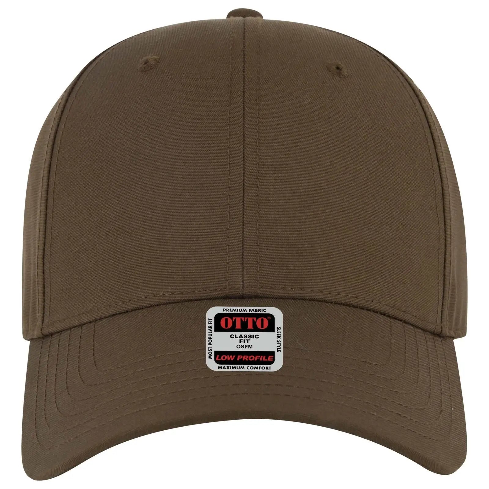 OTTO 19-768 6 Panel Low Profile Baseball Cap - D Brn - D Brn / 6 1/2’’ - 7 5/8’’