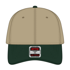 OTTO 19-768 6 Panel Low Profile Baseball Cap - Dk.Grn/Kha/Kha - Dk.Grn/Kha/Kha / 6 1/2’’ - 7 5/8’’