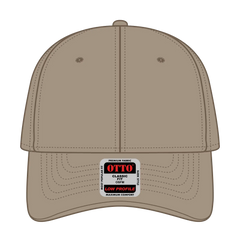 OTTO 19-768 6 Panel Low Profile Baseball Cap - Dk. Khaki - Dk. Khaki / 6 1/2’’ - 7 5/8’’
