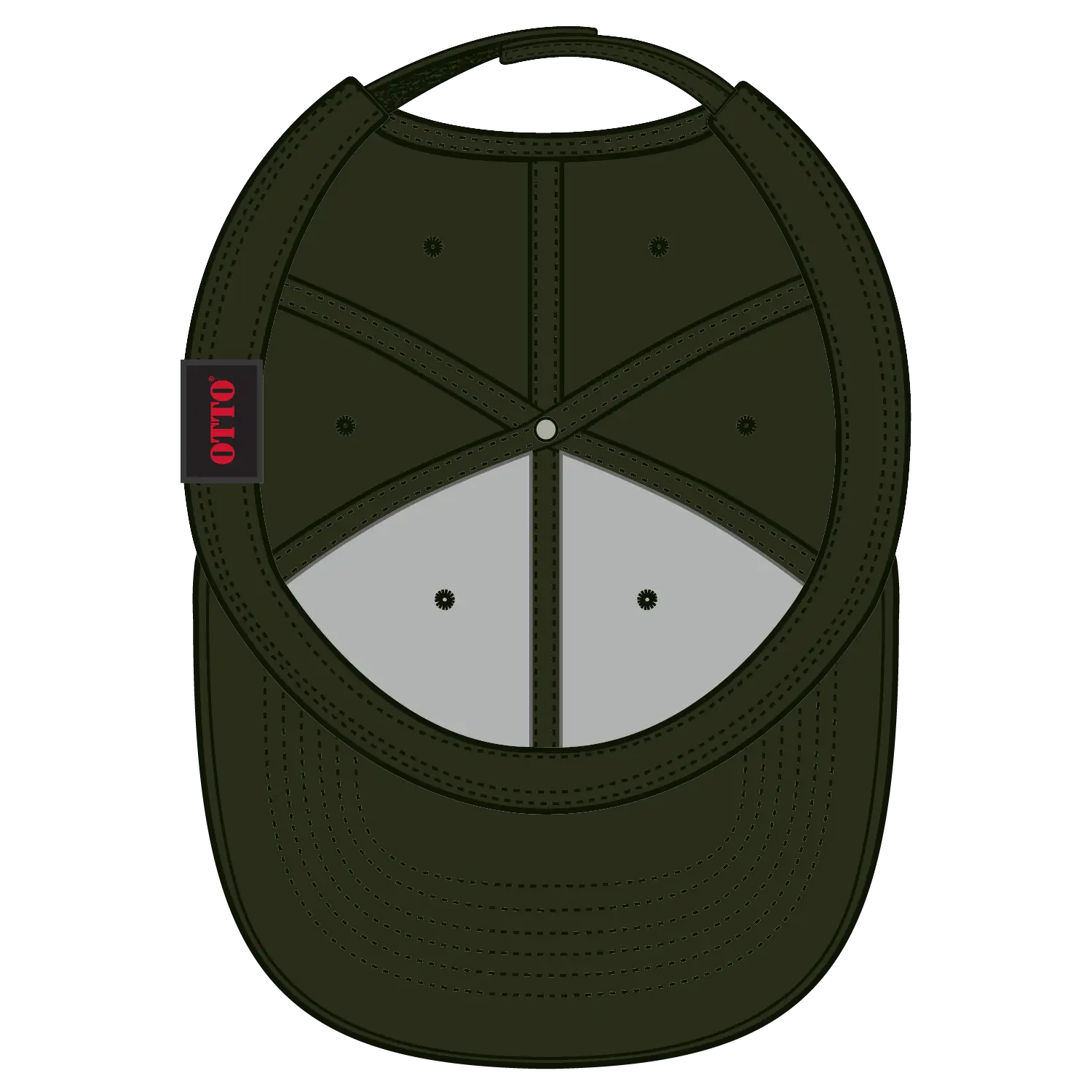 OTTO 19-768 6 Panel Low Profile Baseball Cap - Dk. Ol. Green - Dk. Ol. Green / 6 1/2’’ - 7 5/8’’