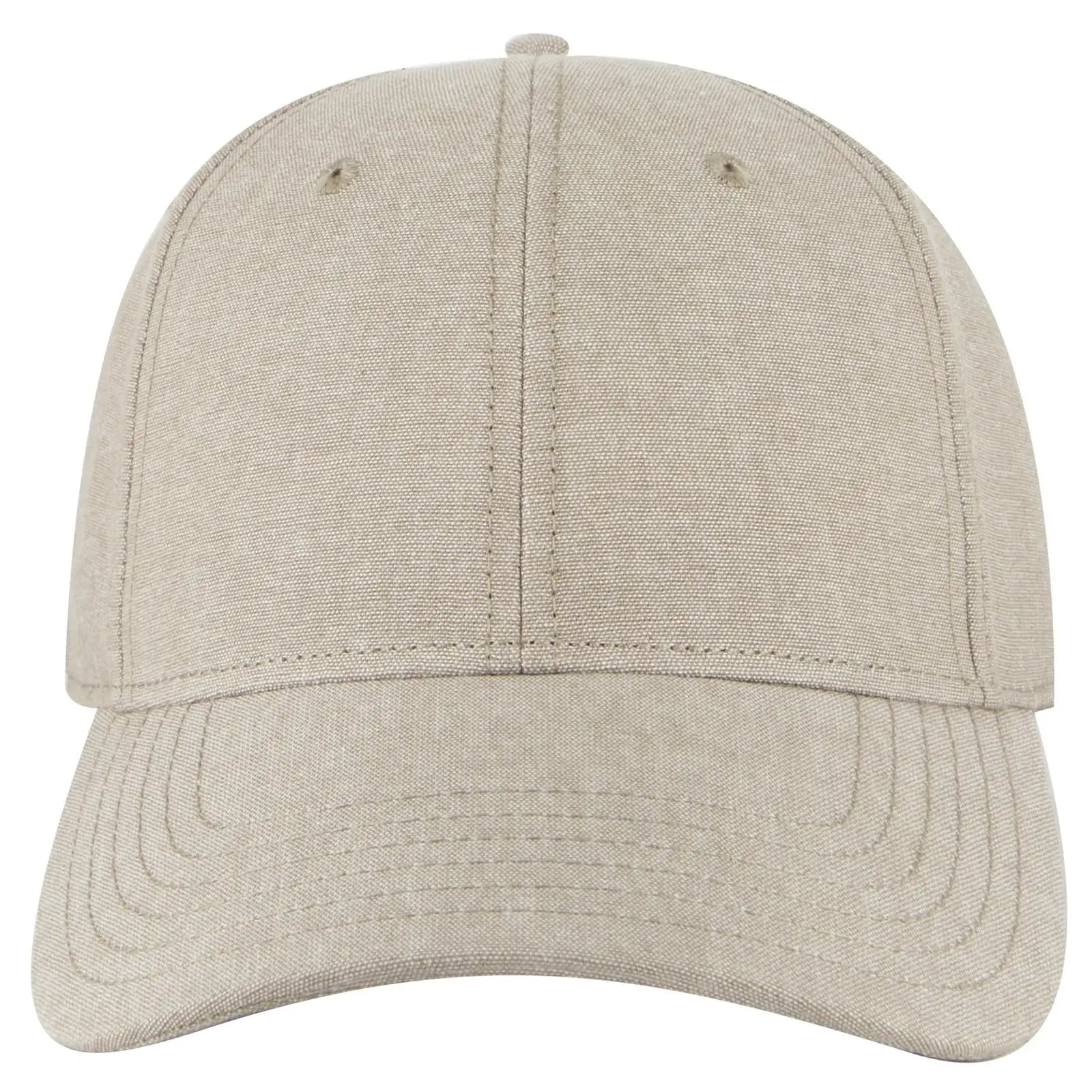 OTTO 19-768 6 Panel Low Profile Baseball Cap - Khk - Khk / 6 1/2’’ - 7 5/8’’