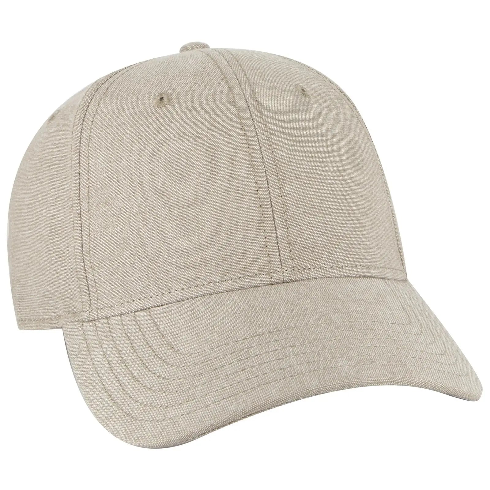 OTTO 19-768 6 Panel Low Profile Baseball Cap - Khk - Khk / 6 1/2’’ - 7 5/8’’