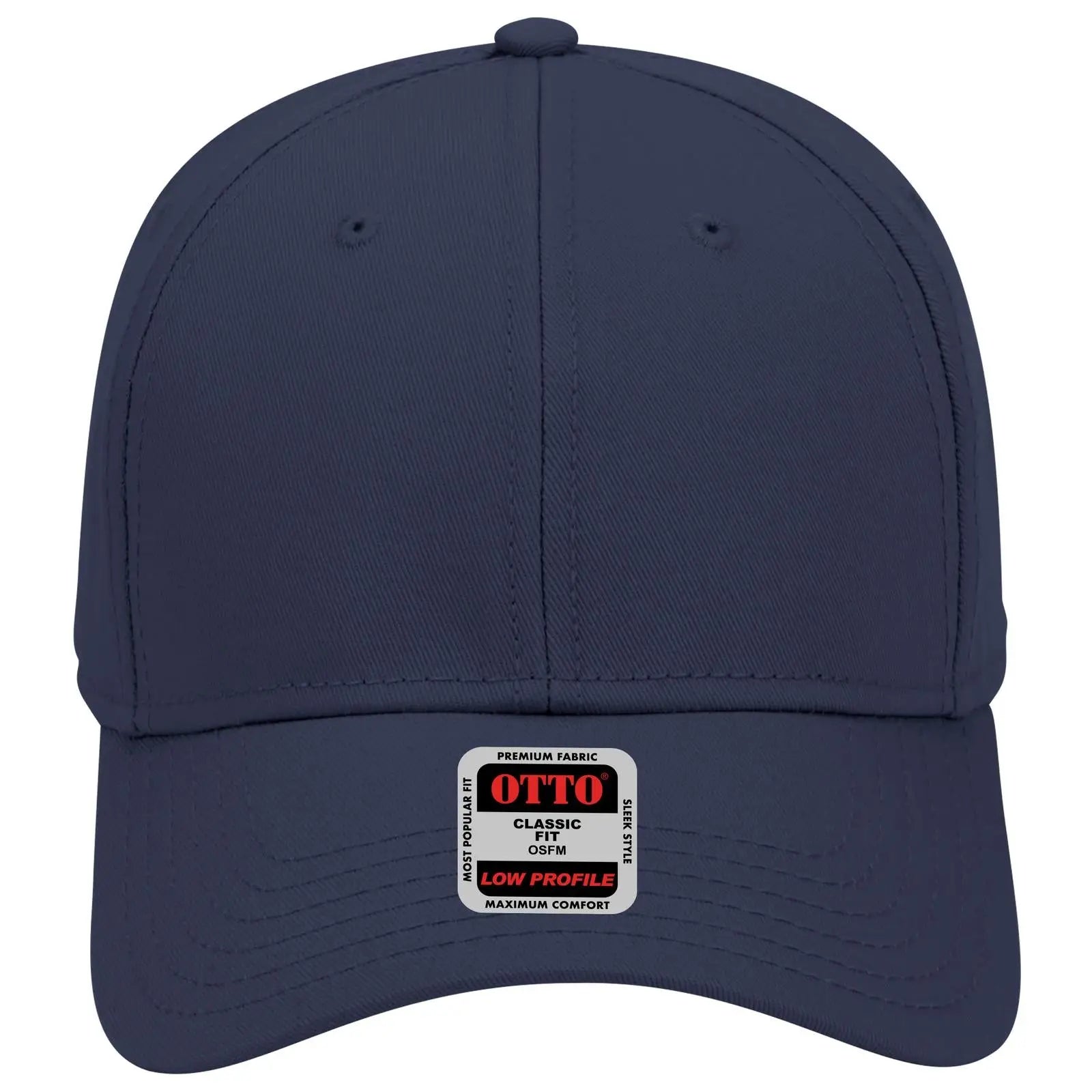 OTTO 19-768 6 Panel Low Profile Baseball Cap - Navy - Navy / 6 1/2’’ - 7 5/8’’