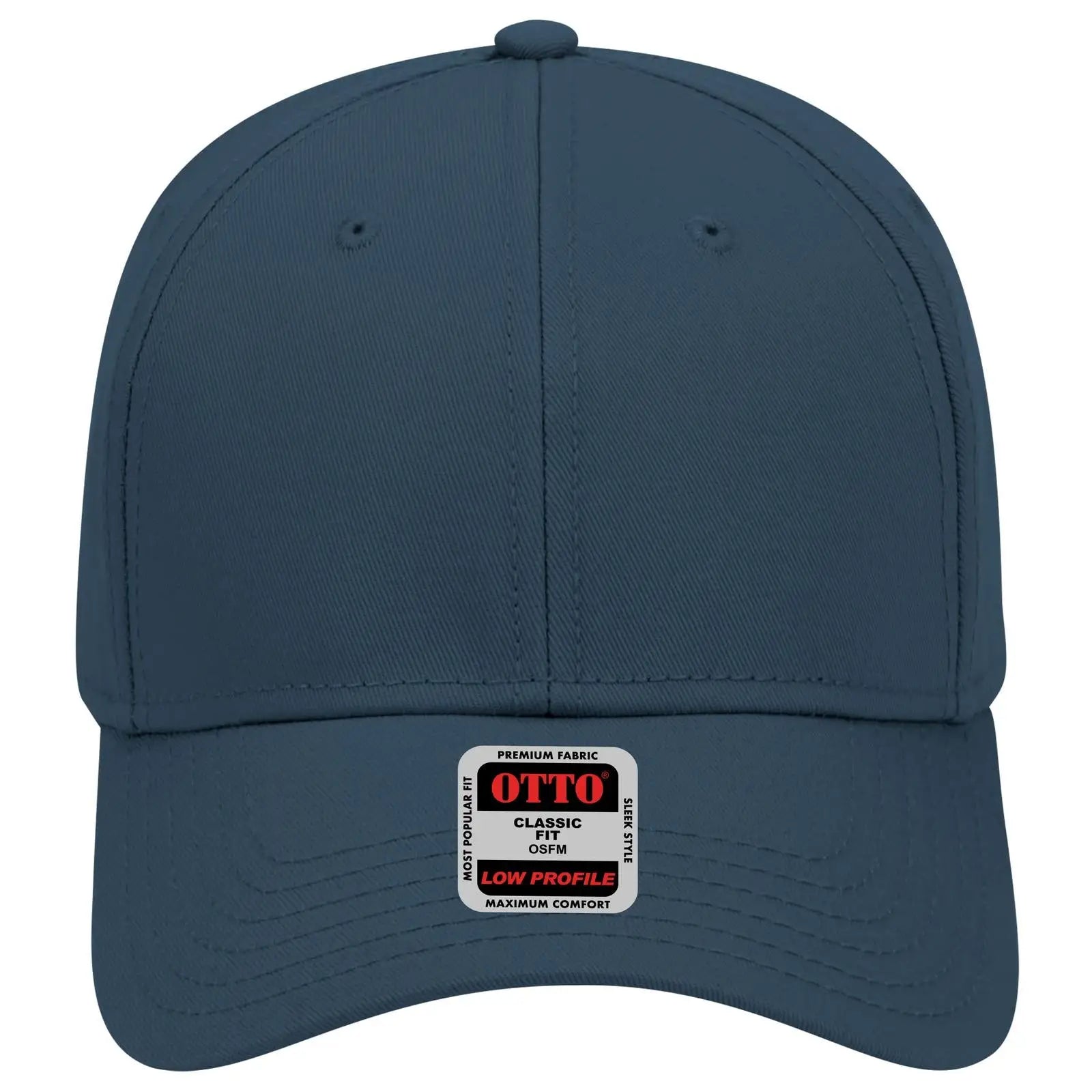 OTTO 19-768 6 Panel Low Profile Baseball Cap - Navy Blue - Navy Blue / 6 1/2’’ - 7 5/8’’