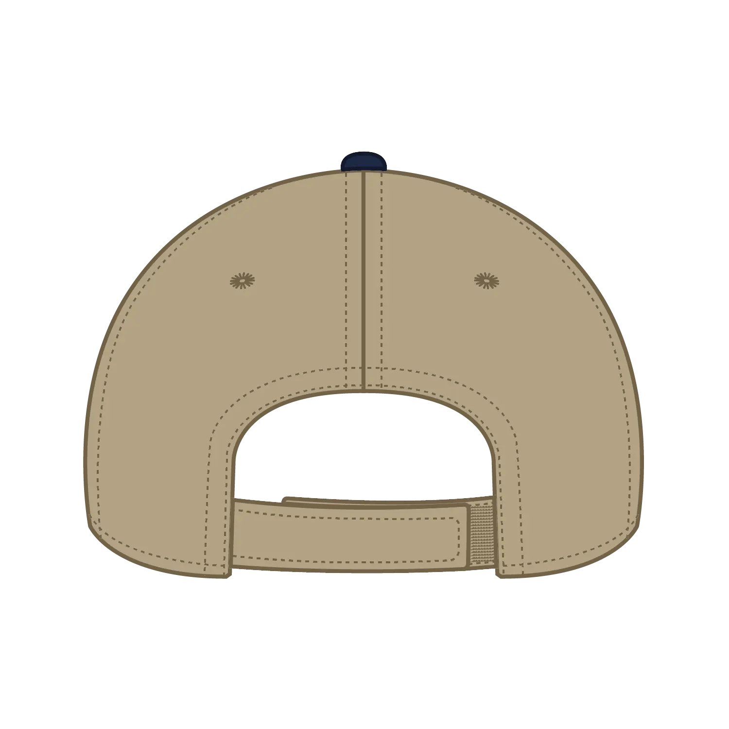 OTTO 19-768 6 Panel Low Profile Baseball Cap - Nvy/Kha/Kha - Nvy/Kha/Kha / 6 1/2’’ - 7 5/8’’