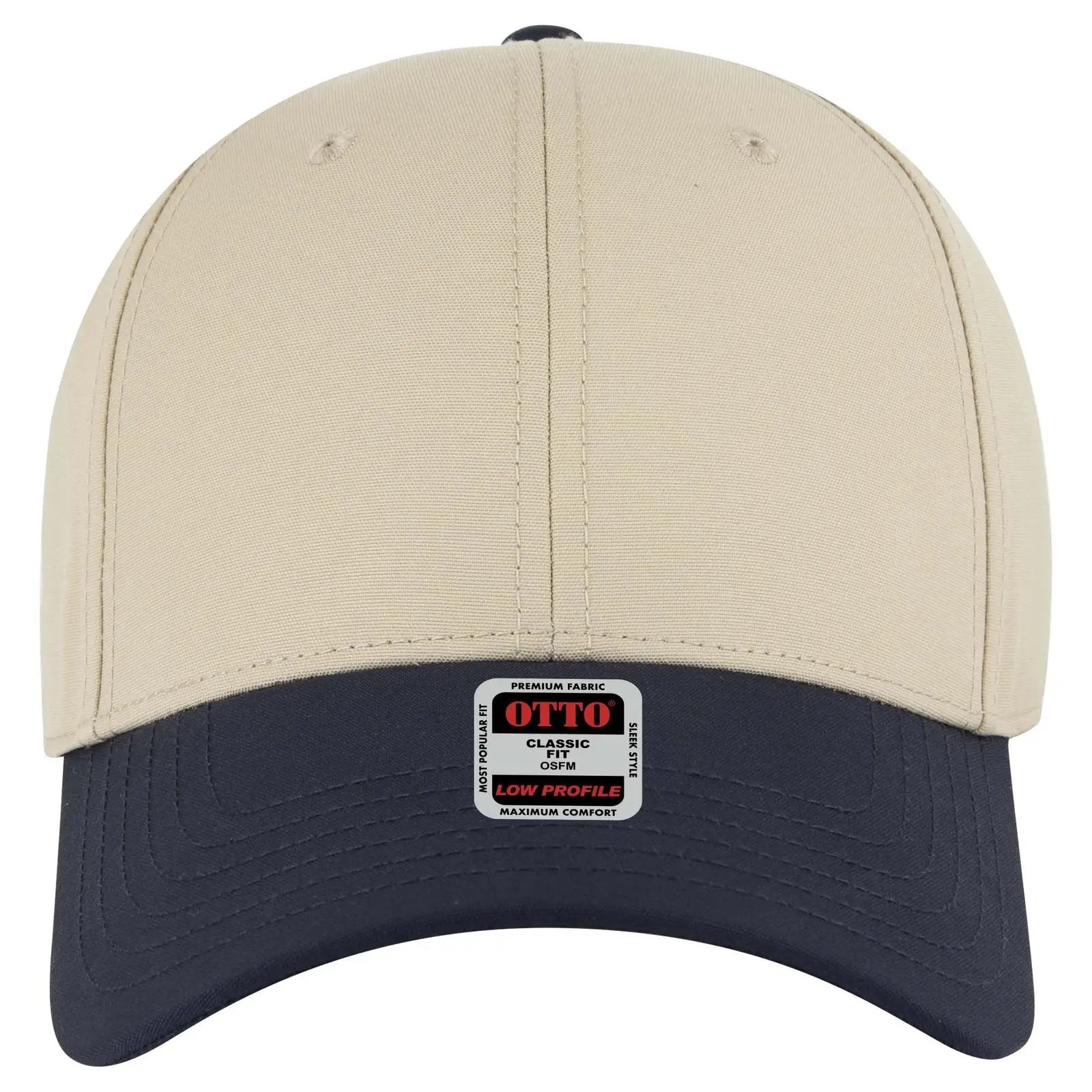 OTTO 19-768 6 Panel Low Profile Baseball Cap - Nvy/Khk/Khk - Nvy/Khk/Khk / 6 1/2’’ - 7 5/8’’