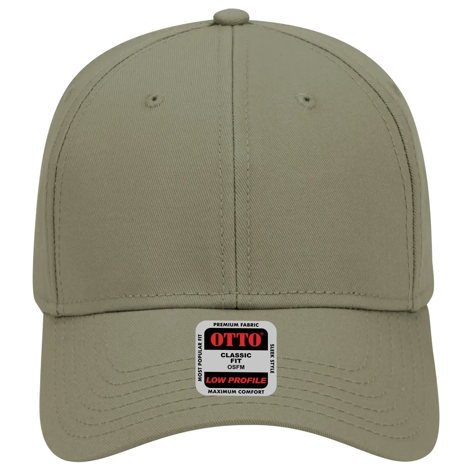 OTTO 19-768 6 Panel Low Profile Baseball Cap - Ol. Green - Ol. Green / 6 1/2’’ - 7 5/8’’