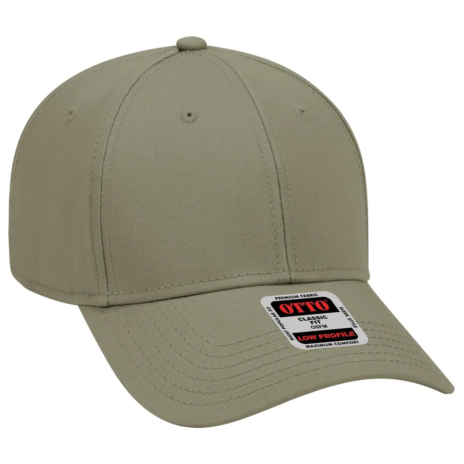 OTTO 19-768 6 Panel Low Profile Baseball Cap - Ol. Green - Ol. Green / 6 1/2’’ - 7 5/8’’