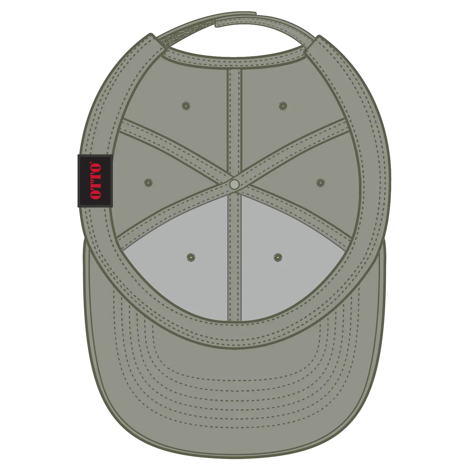 OTTO 19-768 6 Panel Low Profile Baseball Cap - Ol. Green - Ol. Green / 6 1/2’’ - 7 5/8’’
