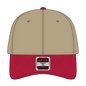 OTTO 19-768 6 Panel Low Profile Baseball Cap - Red/Kha/Kha - Red/Kha/Kha / 6 1/2’’ - 7 5/8’’