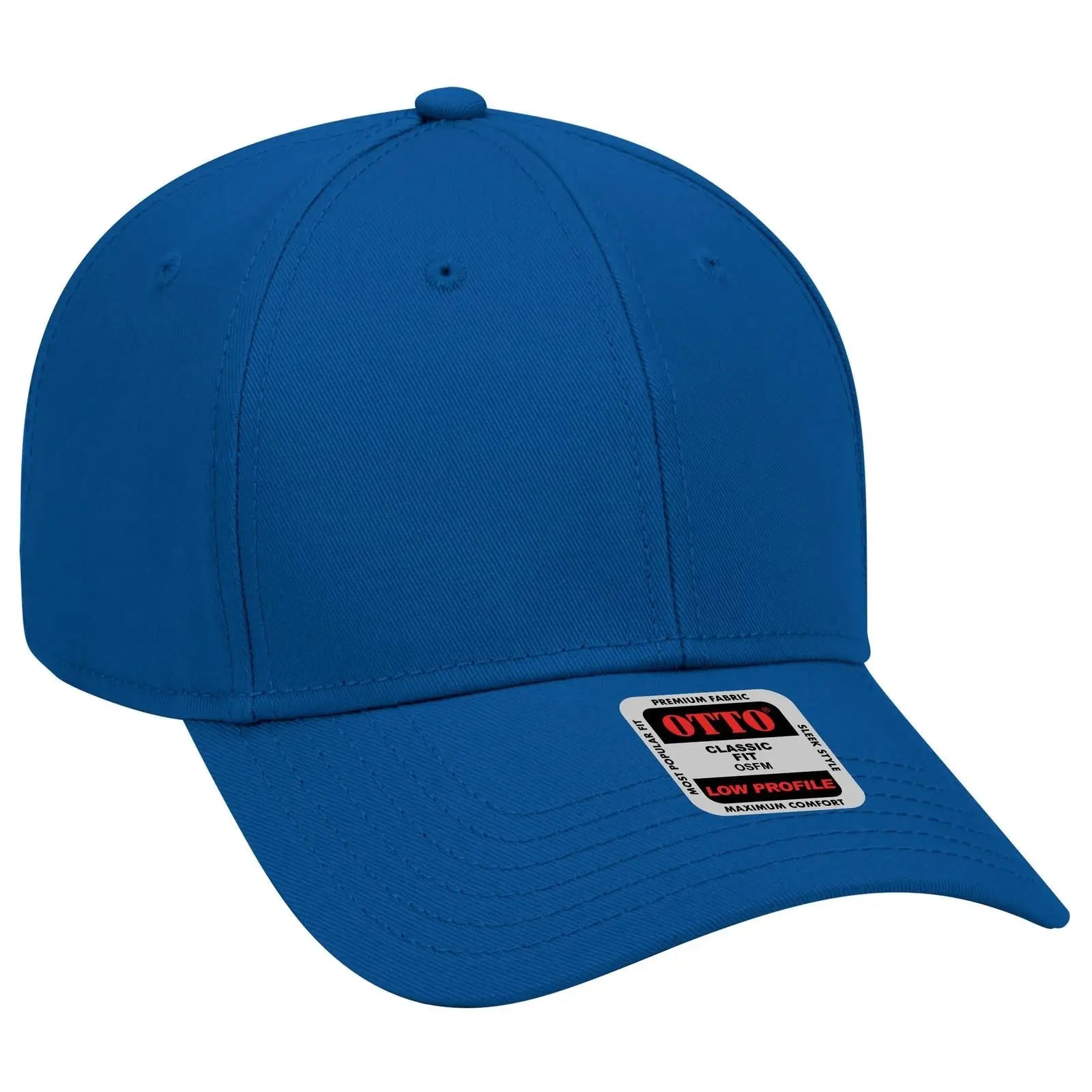 OTTO 19-768 6 Panel Low Profile Baseball Cap - Royal - Royal / 6 1/2’’ - 7 5/8’’