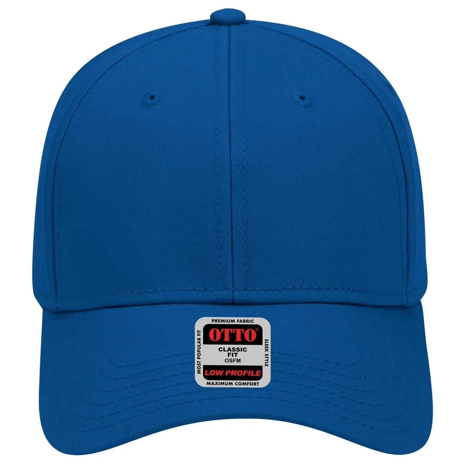 OTTO 19-768 6 Panel Low Profile Baseball Cap - Royal - Royal / 6 1/2’’ - 7 5/8’’