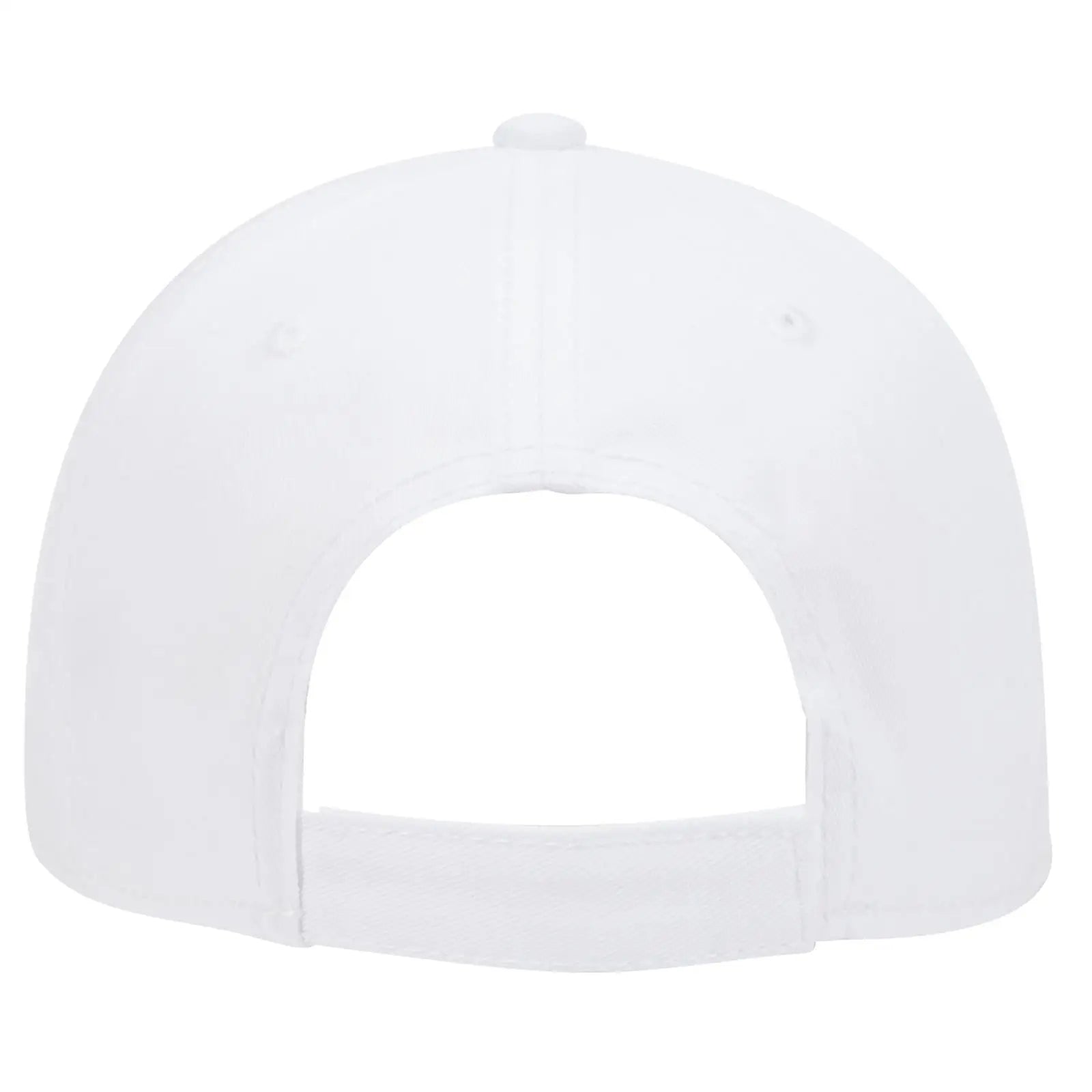 OTTO 19-768 6 Panel Low Profile Baseball Cap - White - White / 6 1/2’’ - 7 5/8’’