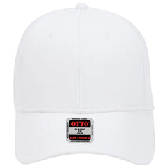 OTTO 19-768 6 Panel Low Profile Baseball Cap - White - White / 6 1/2’’ - 7 5/8’’