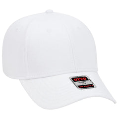 OTTO 19-768 6 Panel Low Profile Baseball Cap - White - White / 6 1/2’’ - 7 5/8’’